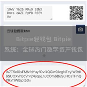 Bitpie轻钱包 Bitpie系统:全球热门数字资产钱包