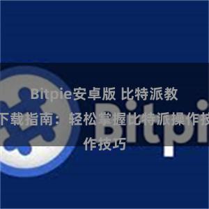 Bitpie安卓版 比特派教程下载指南:轻松掌握比特派操作技巧