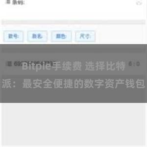 Bitpie手续费 选择比特派：最安全便捷的数字资产钱包