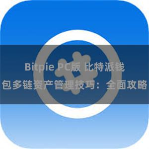 Bitpie PC版 比特派钱包多链资产管理技巧：全面攻略