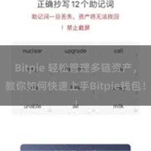 Bitpie 轻松管理多链资产，教你如何快速上手Bitpie钱包！