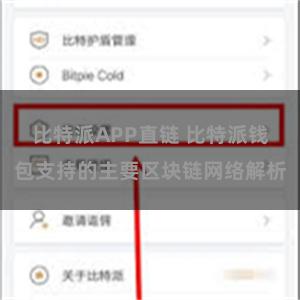 比特派APP直链 比特派钱包支持的主要区块链网络解析