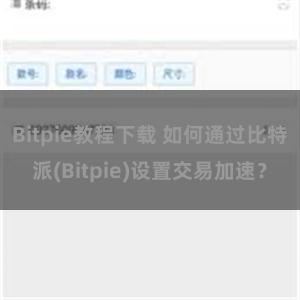 Bitpie教程下载 如何通过比特派(Bitpie)设置交易加速？