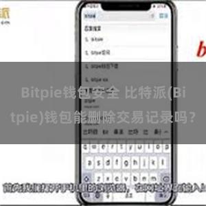 Bitpie钱包安全 比特派(Bitpie)钱包能删除交易记录吗？