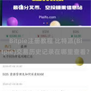 Bitpie注册教程 比特派(Bitpie)交易历史记录在哪里查看？