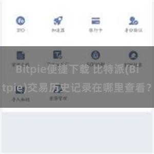 Bitpie便捷下载 比特派(Bitpie)交易历史记录在哪里查看？