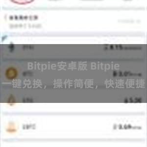 Bitpie安卓版 Bitpie一键兑换，操作简便，快速便捷